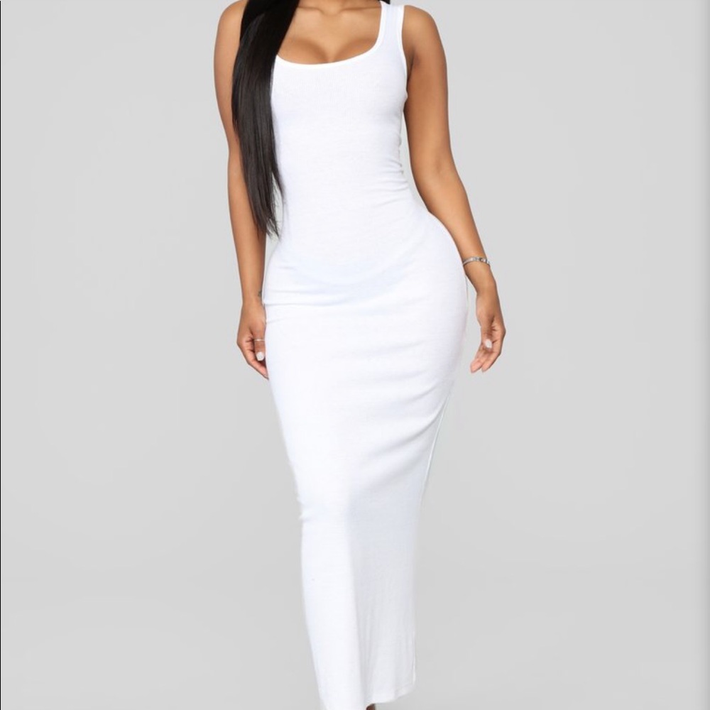 White maxi dress